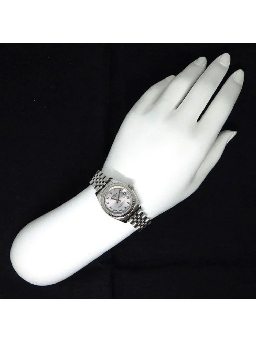 Rolex Watch Datejust Sunray Silver Dial 18k White Gold SS Automatic
